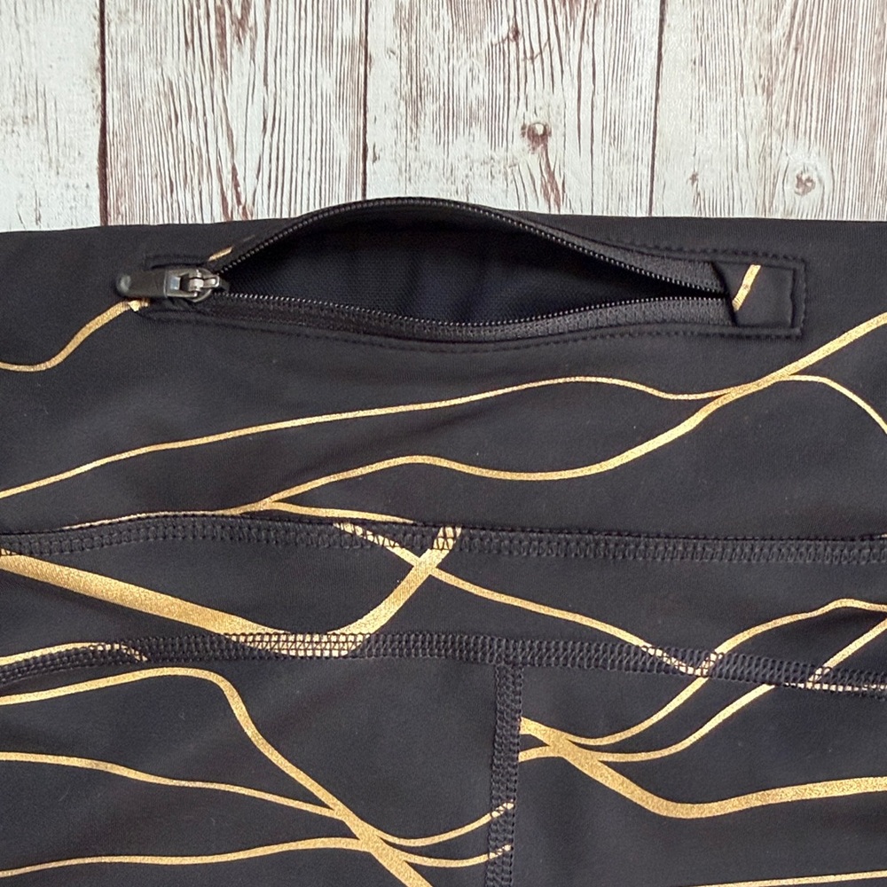 Nike Running Icon Clash Fast Dri-Fit Tight sz XL Black Gold Running Metallic - Picture 6 of 14
